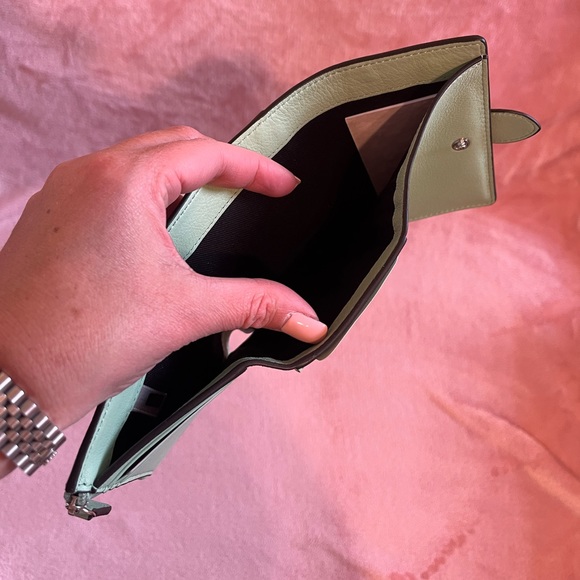 Jimmy choo Cheri mint green compact wallet - Picture 5 of 13